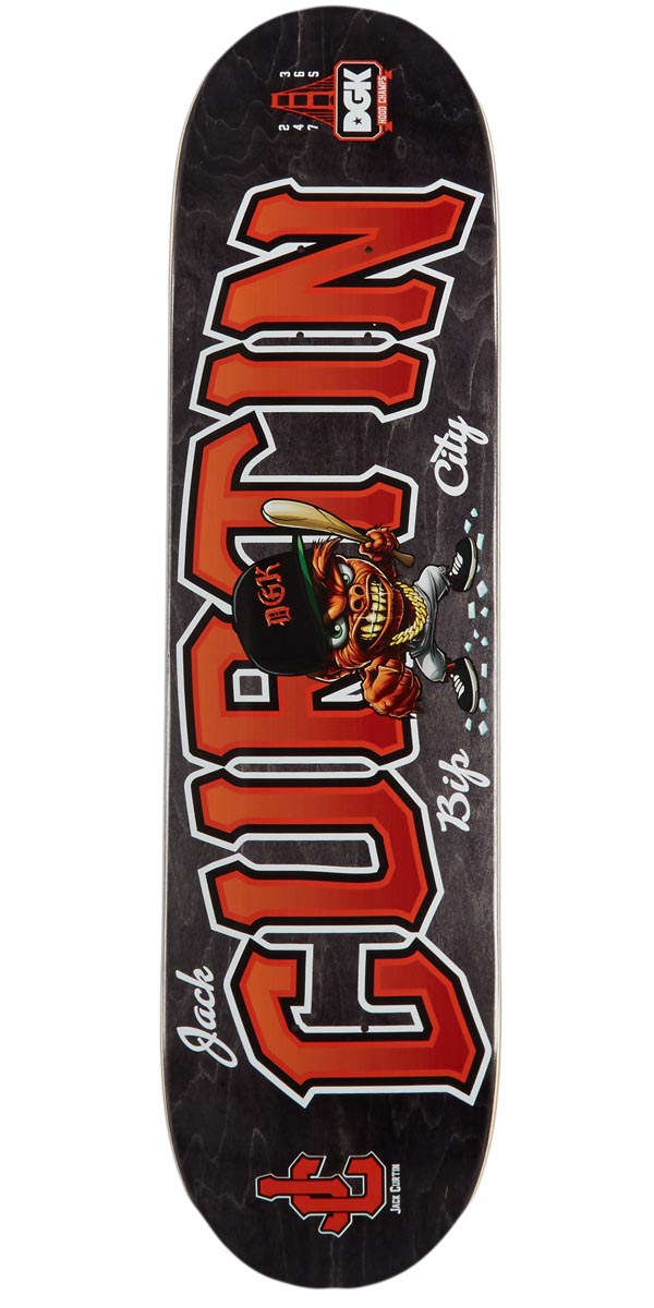 DGK Bip City Jack Curtin Skateboard Deck - Black - 8.06