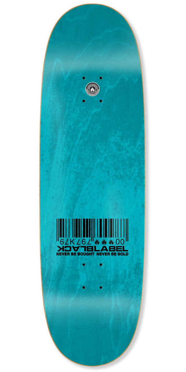 Black Label Ripped Barcode Custom Egg Skateboard Deck - 9.50