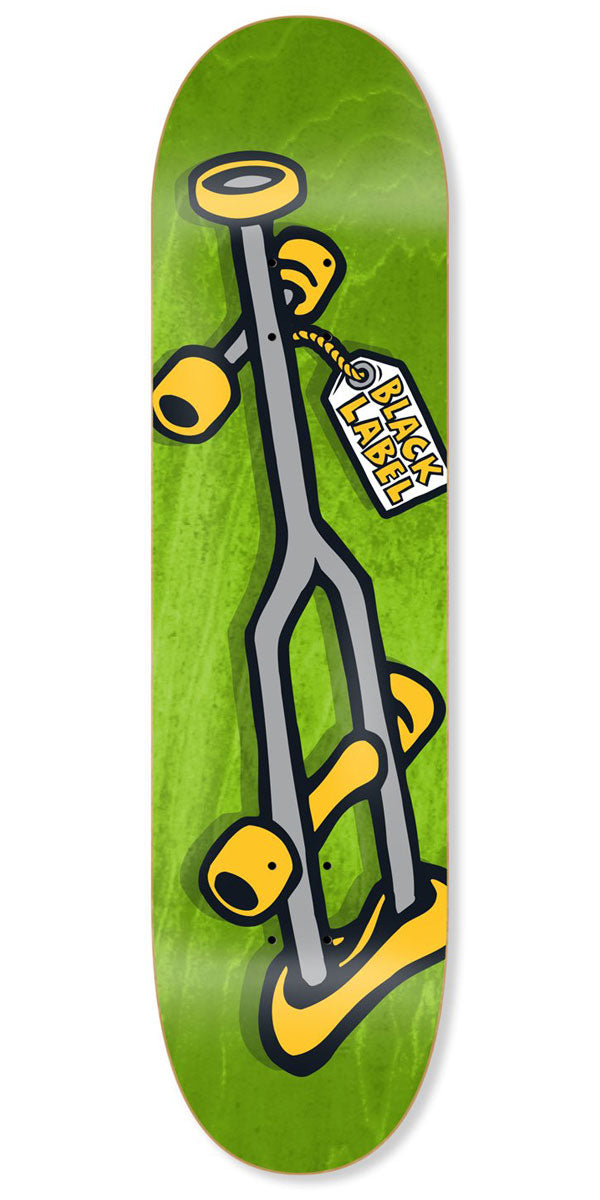 Black Label Crutch Skateboard Deck - Assorted Stains - 8.25