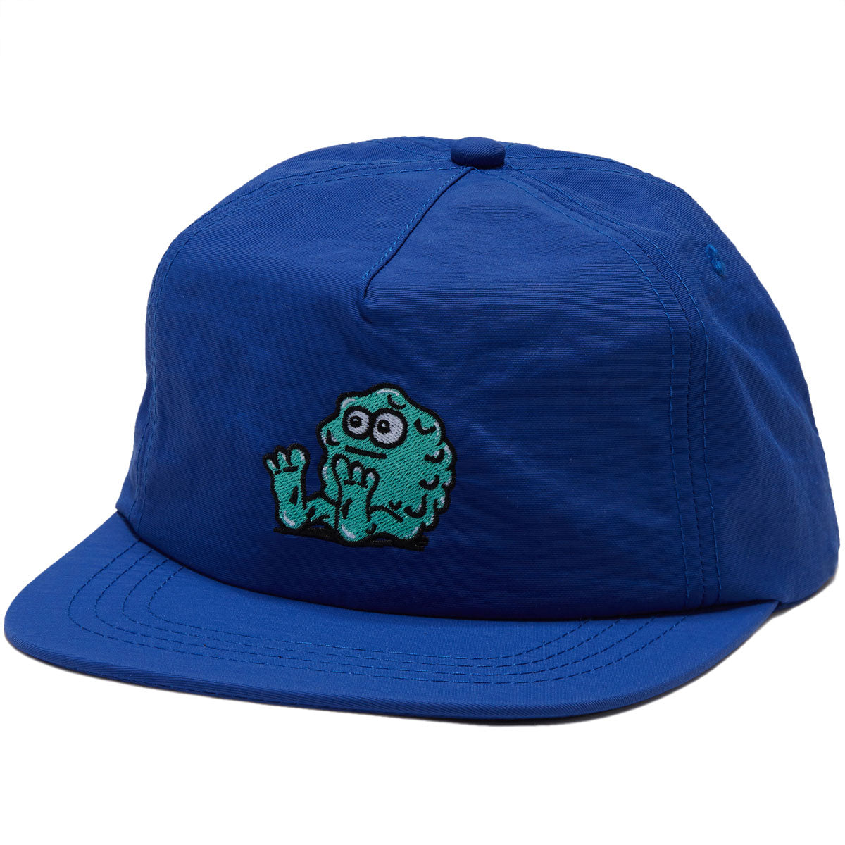 Snot Booger Logo 5 Panel Snapback Hat - Blue image 1