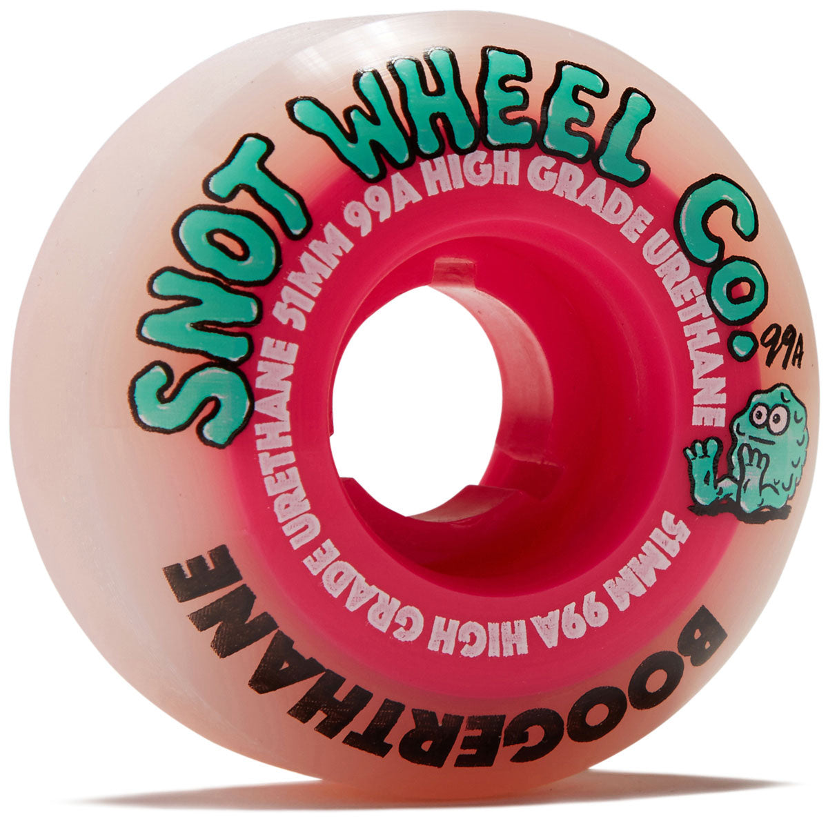 Snot Boogerthane 99a Skateboard Wheels - Pink Core - 51mm image 1