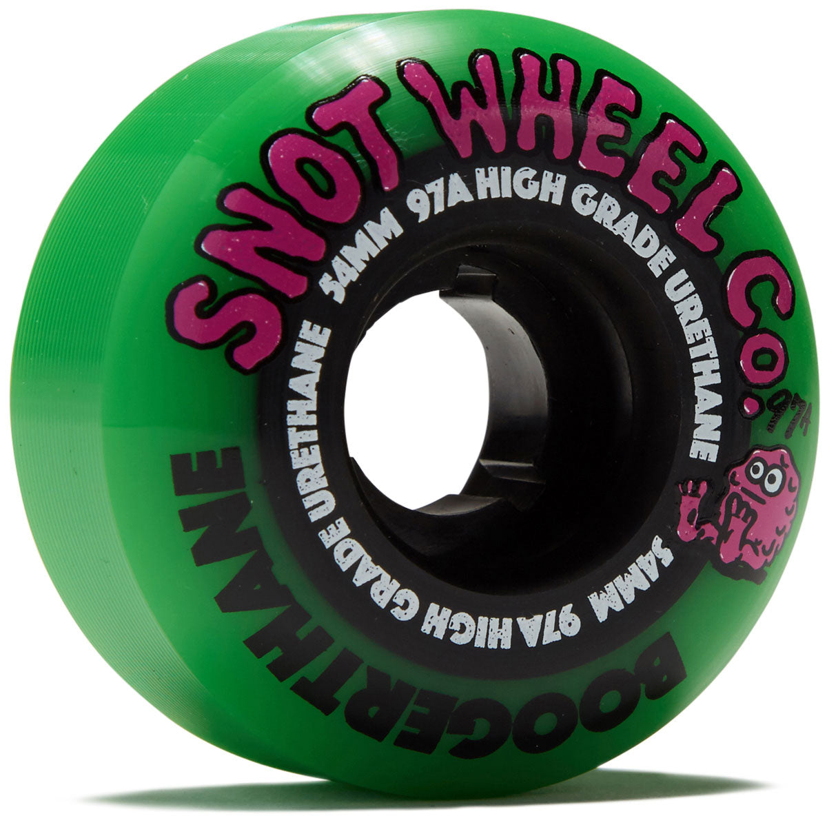 Snot Boogerthane 97a Skateboard Wheels - Green/Black Core - 54mm image 1