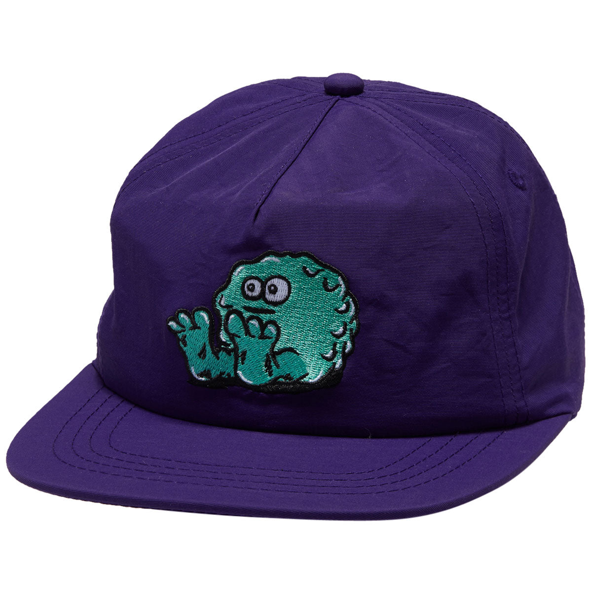 Snot Wide Boy Booger Logo Nylon Snapback Hat - Purple image 1