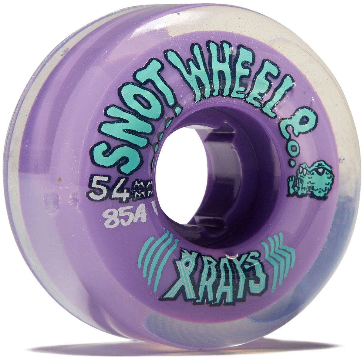 Snot X Rays 85a Skateboard Wheels - Purple Core - 54mm image 1
