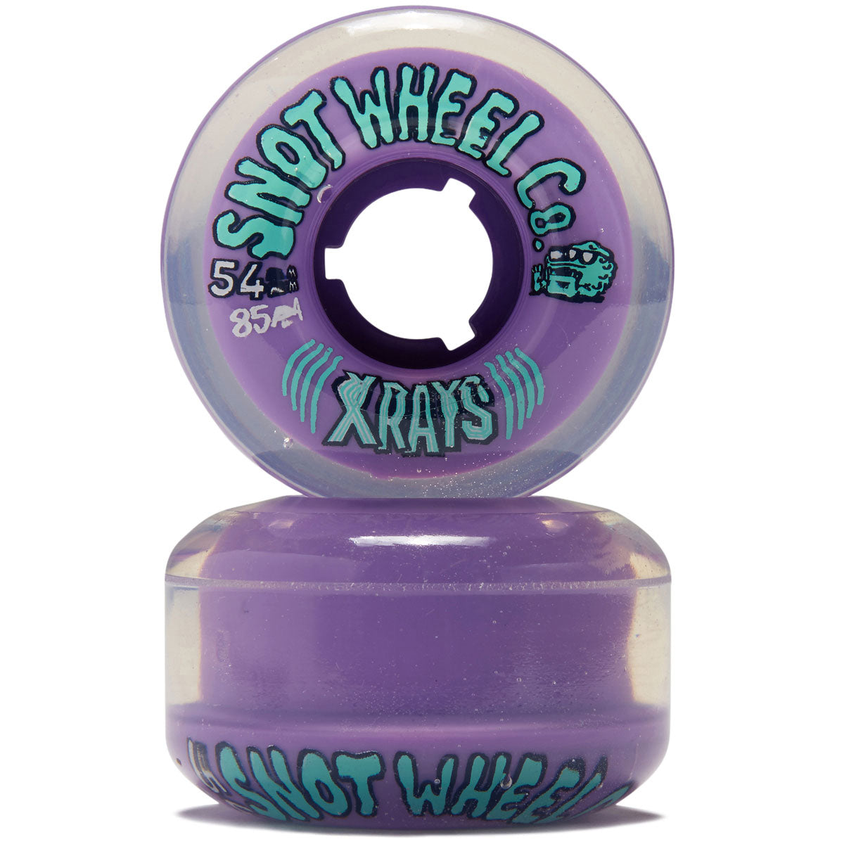 Snot X Rays 85a Skateboard Wheels - Purple Core - 54mm image 2