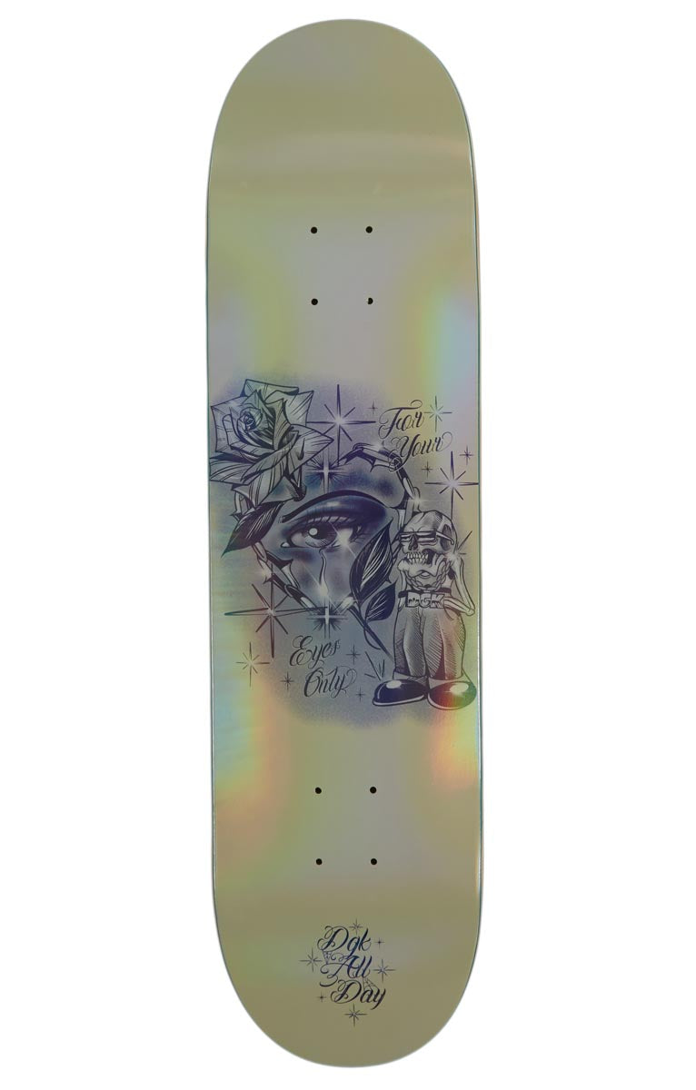 DGK x Hans Carreon Love Skateboard Deck - Pearlescent White - 8.06