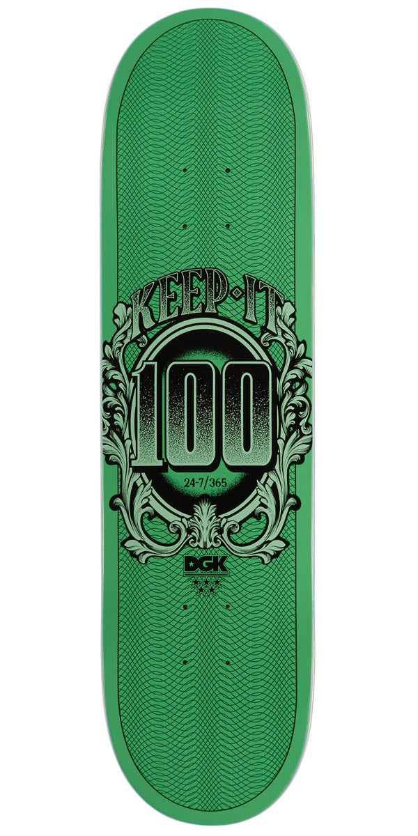 DGK Keep It 100 Skateboard Deck - 8.06