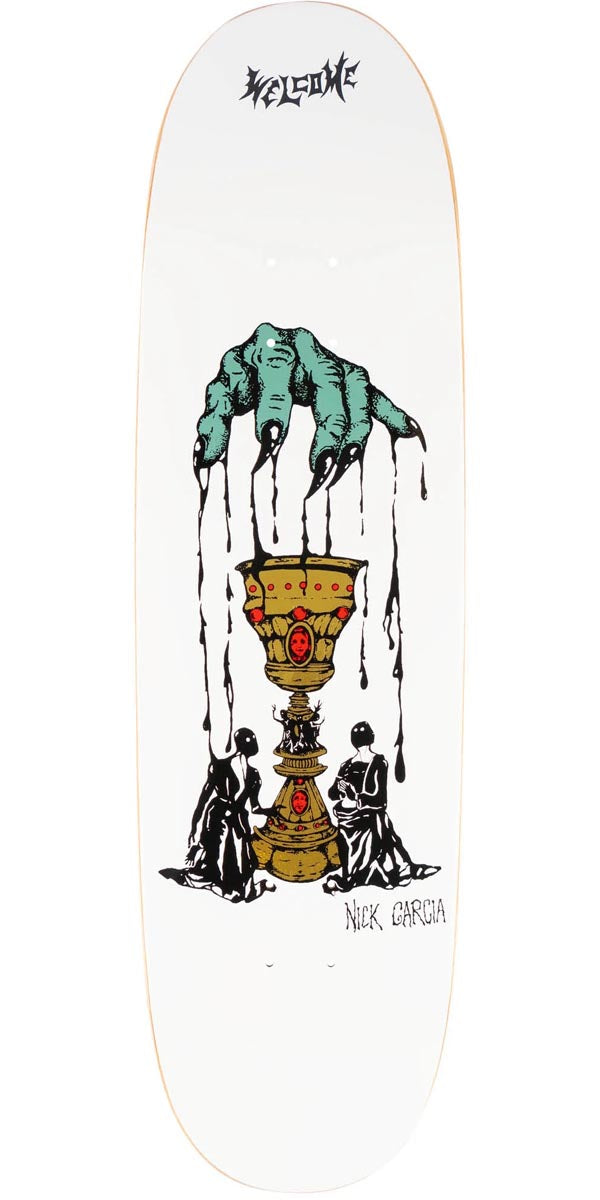 Welcome Chalice Nick Garcia On A Son Of Boline Skateboard Deck - White - 8.80