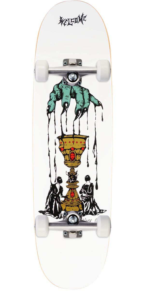 Welcome Chalice Nick Garcia On A Son Of Boline Skateboard Complete - White - 8.80