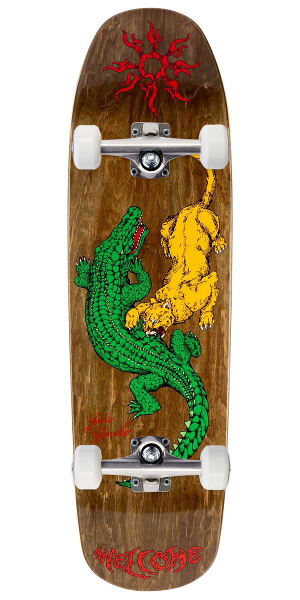 Welcome Swamp Fight Jake Yanko On A Panther Skateboard Complete - Brown Stain - 9.00