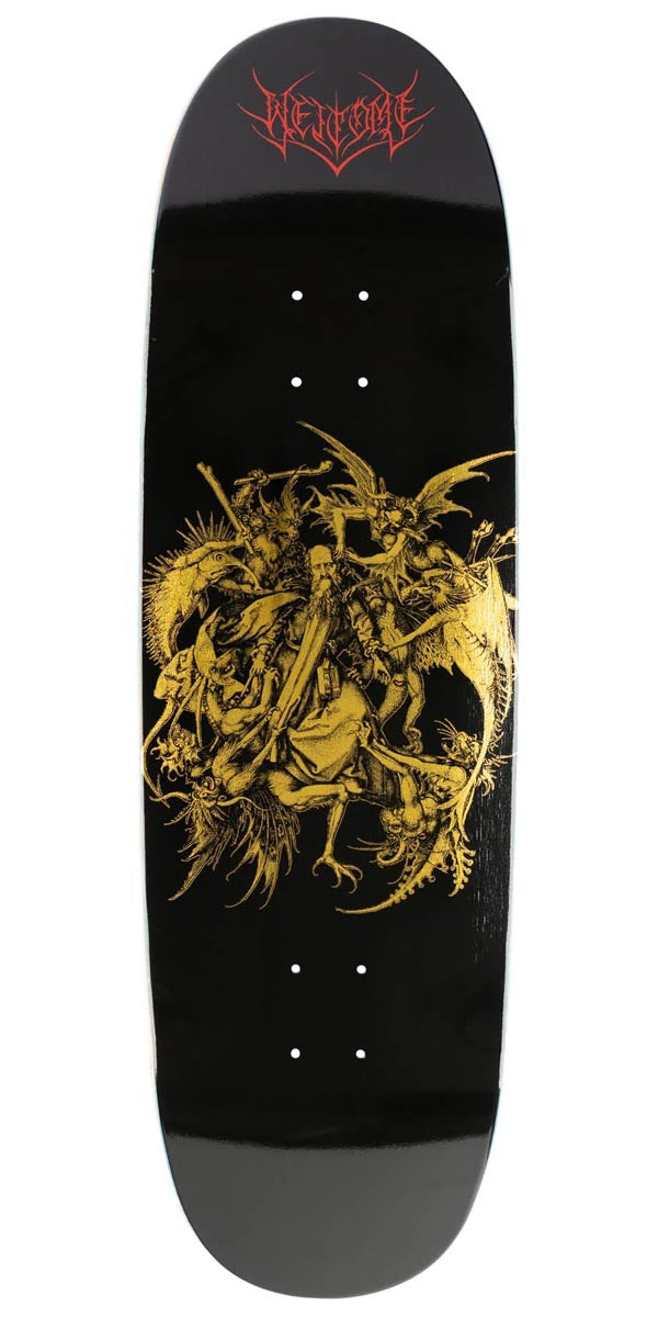 Welcome Saint On A Boline 2.0 Skateboard Deck - Black/Gold Foil - 9.50