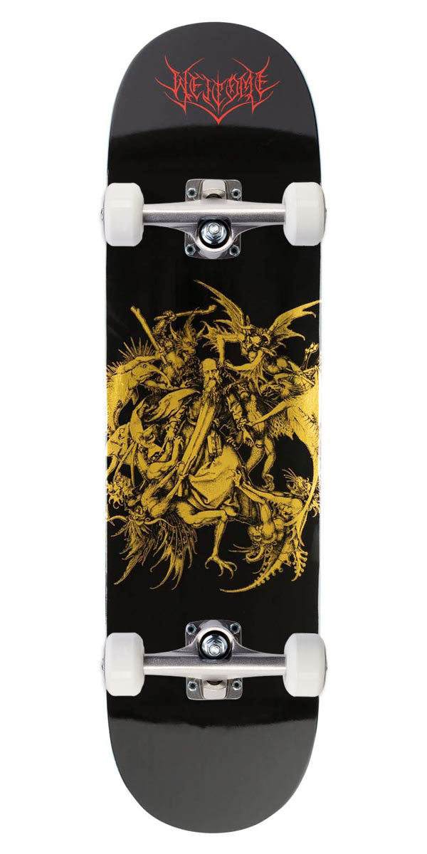 Welcome Saint Skateboard Complete - Black/Gold Foil - 8.50
