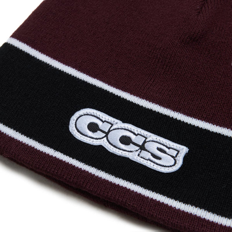 CCS Icon Skully Beanie - Maroon/Black