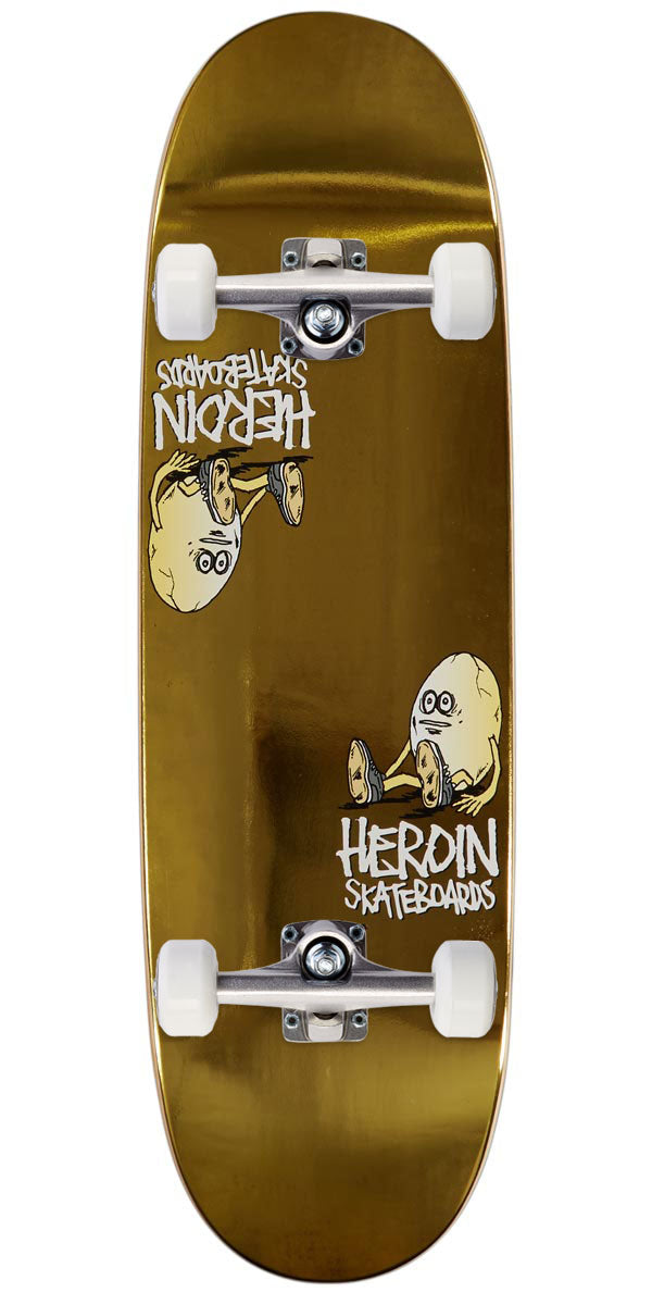 Heroin Symmetrical Egg Skateboard Complete - Gold - 9.25