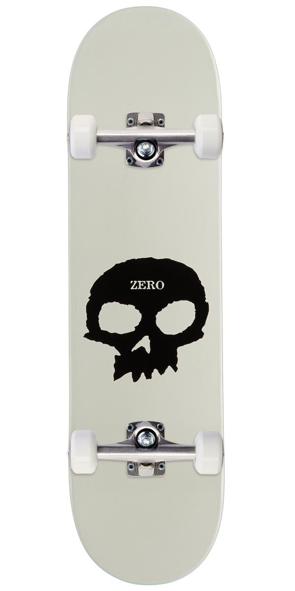 Zero Single Skull Skateboard Complete - Glow In The Dark Dipped - 8.25