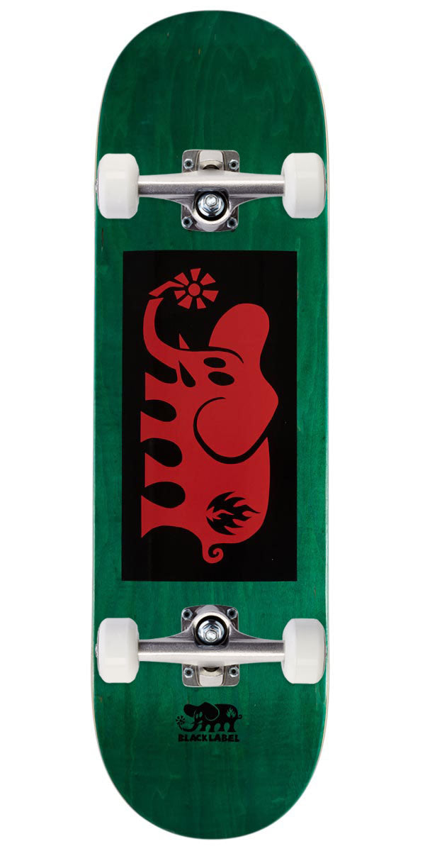 Black Label Elephant Block Skateboard Complete - Red - 9.00
