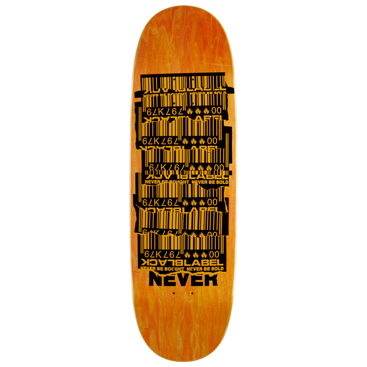 Black Label Shredded Barcode Egg Skateboard Deck - 9.50