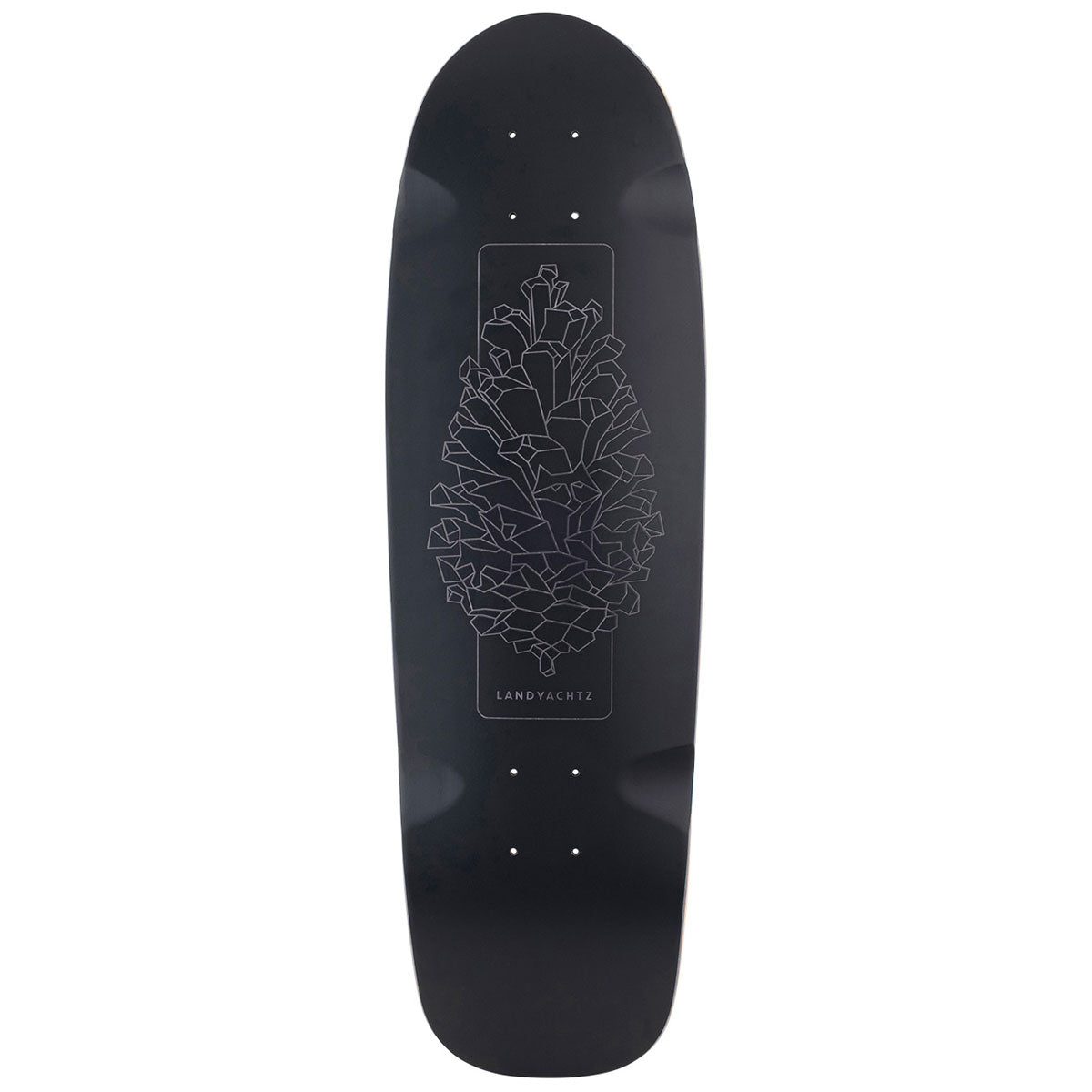 Landyachtz Dinghy Blunt Pinecone Longboard Cruiser Deck - Black/White image 1
