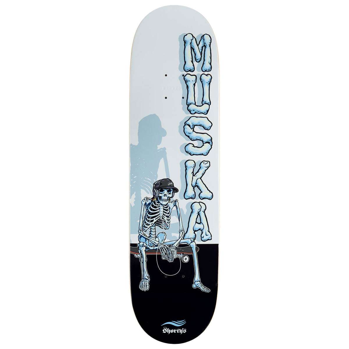 Shorty's Muska Skeleton Skateboard Deck - Black - 8.50
