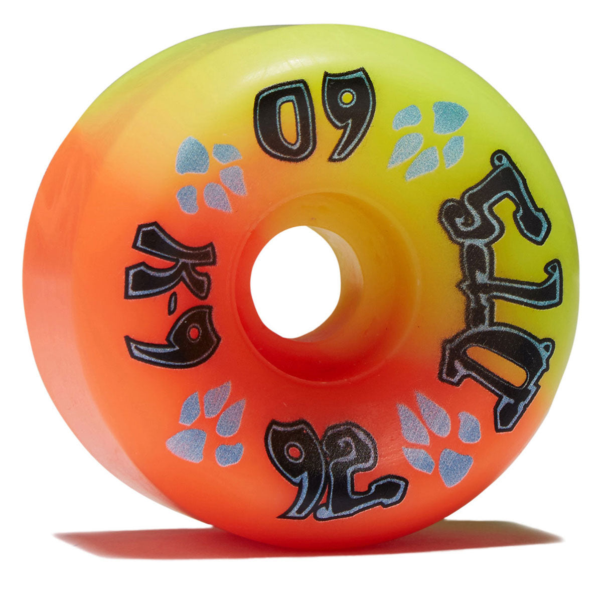 Dogtown K-9 80s 92a Skateboard Wheels - Neon Yellow/Neon Orange