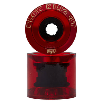 Hawgs Plow King GT 76a Stone Ground Longboard Wheels - Red - 74mm