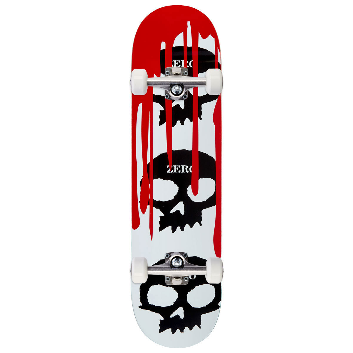 ドリームロケット SKELDON スケルドン⑧ Zero 3 Skull Blood Skateboard Complete - White - 8.50