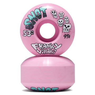 Snot Franky Villani Skulls 99a Skateboard Wheels - Pink - 53mm