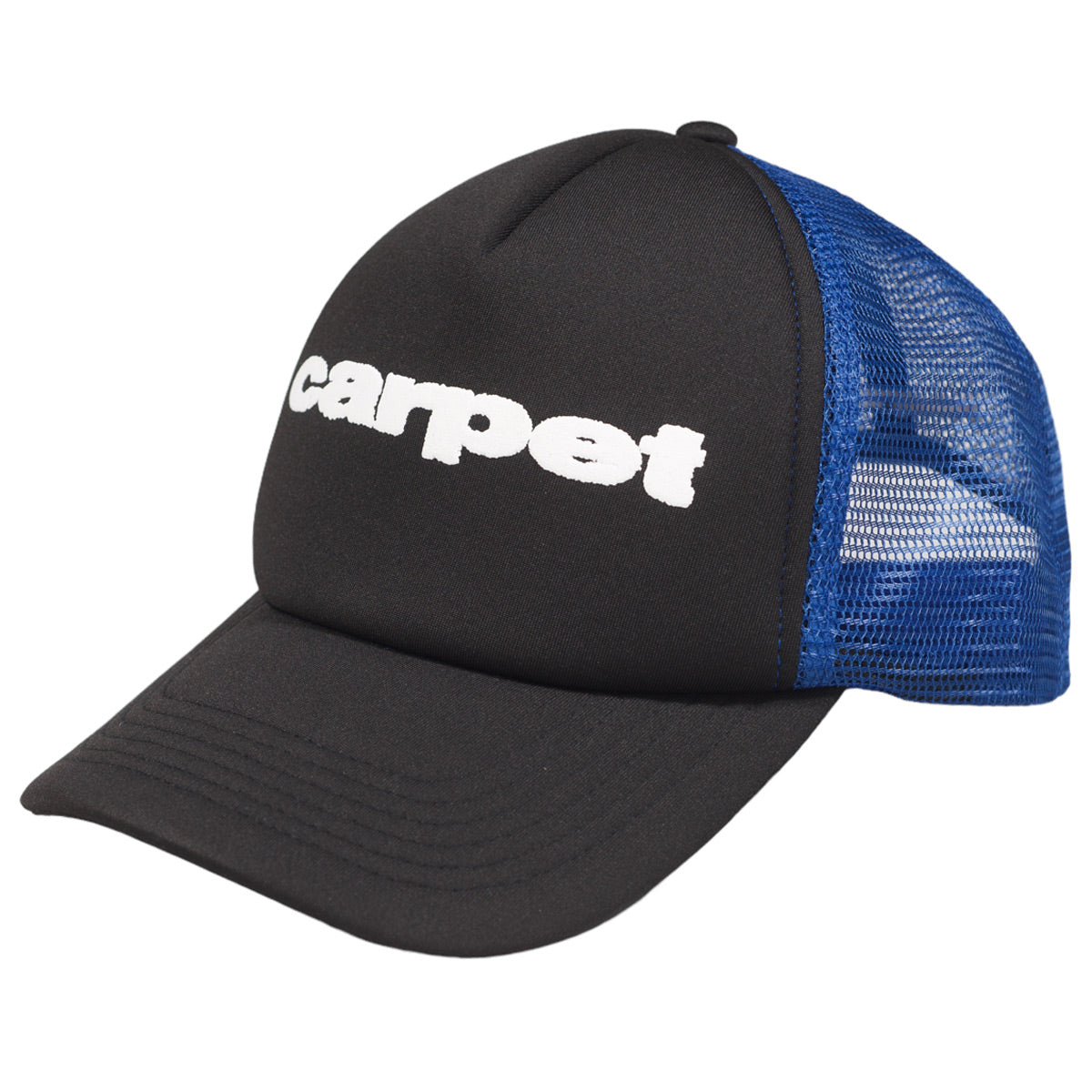 Carpet Company Carpet Puff Trucker Hat - Black/Blue image 1