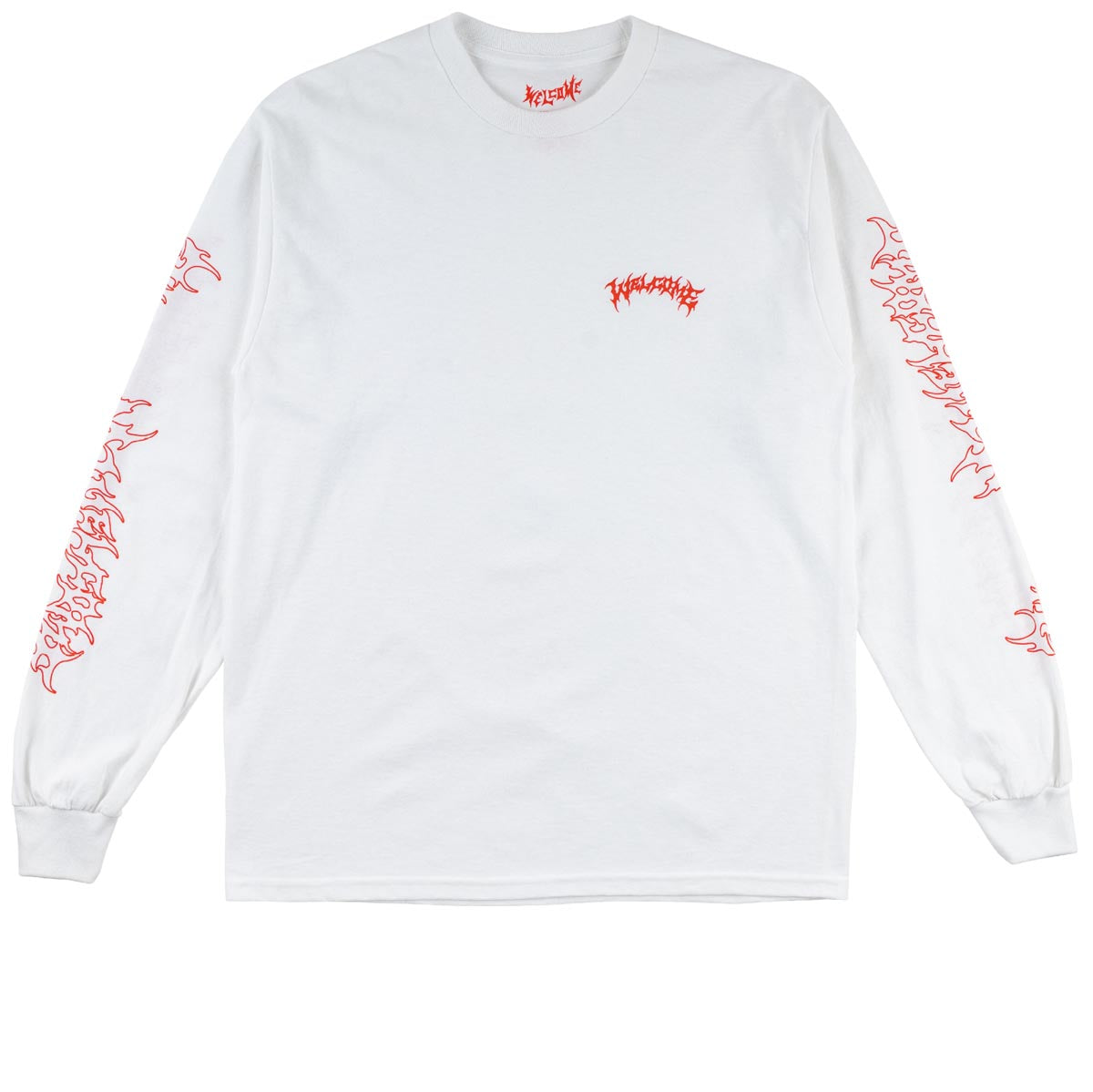 Welcome Barb Long Sleeve T-Shirt - White/Red image 1