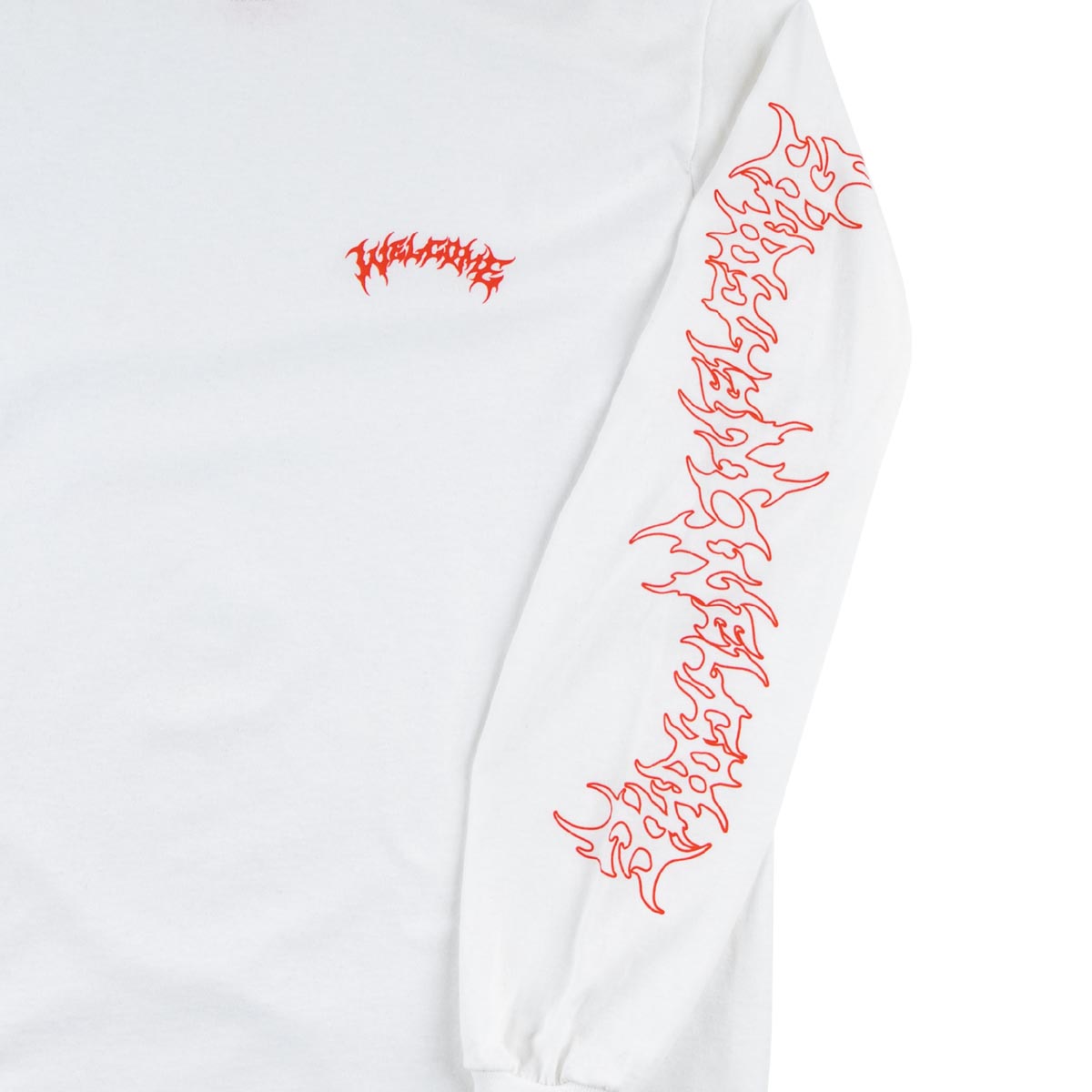 Welcome Barb Long Sleeve T-Shirt - White/Red image 2