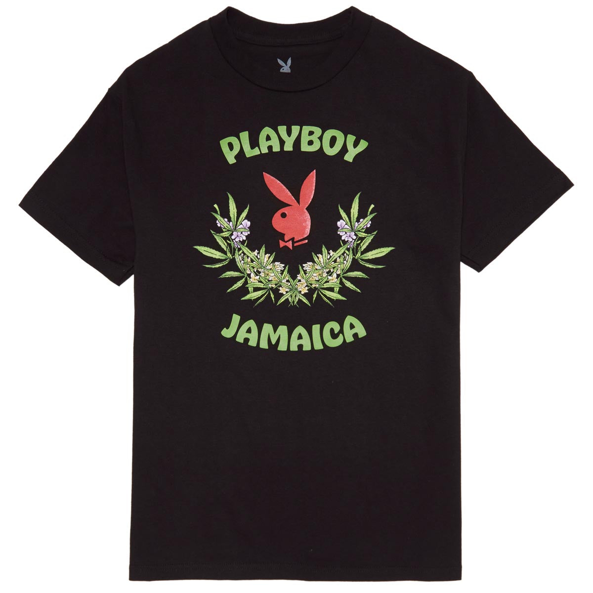 Color Bars x Playboy Jamaica Core Logo T-Shirt - Black image 1