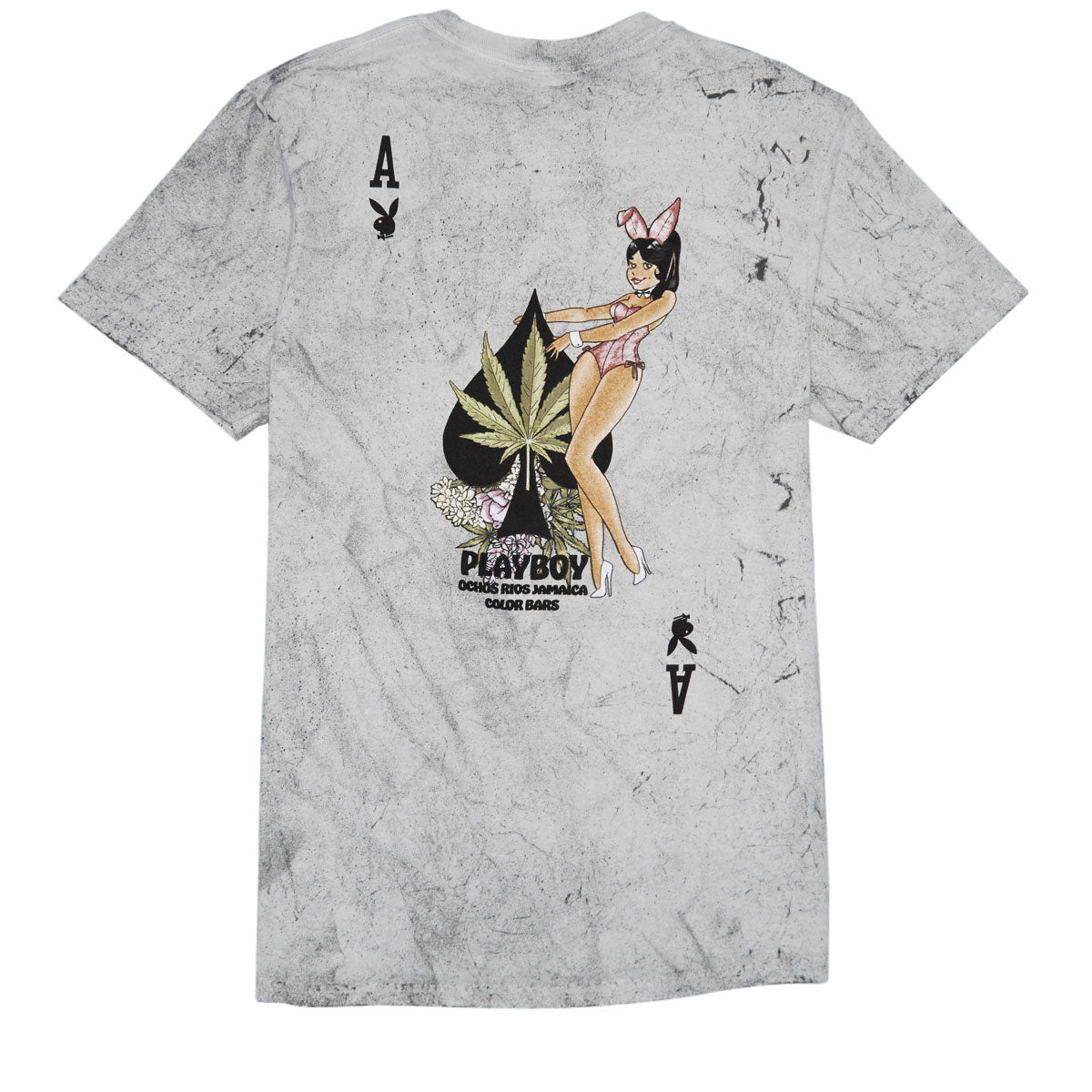 Color Bars x Playboy Jamaica Spades T-Shirt - Smoke image 1