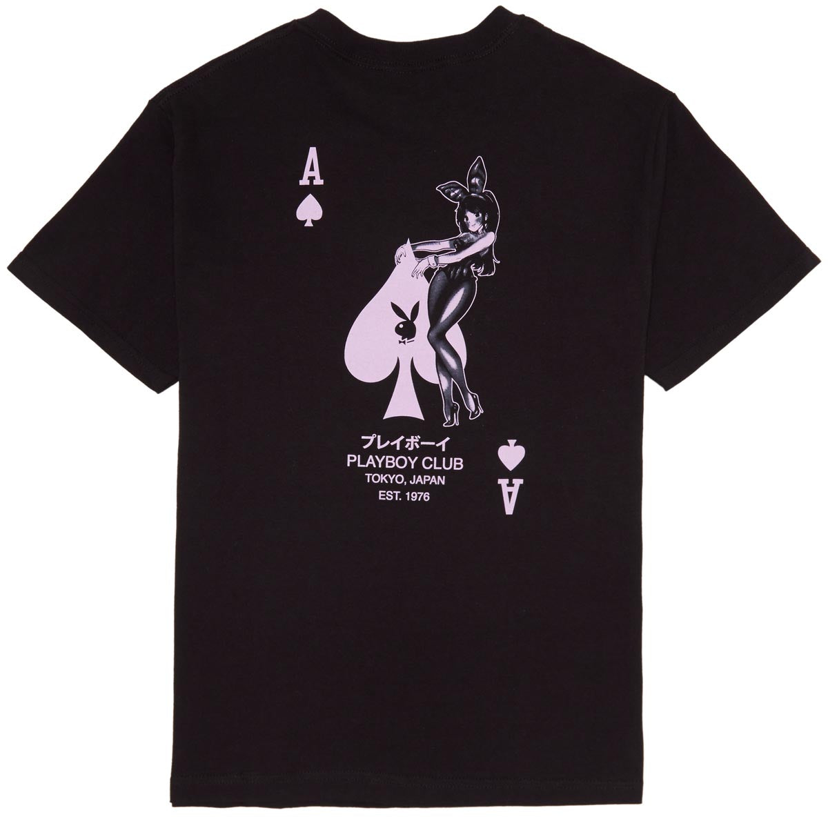 Color Bars x Playboy Tokyo Ace of Spades T-Shirt - Black image 1