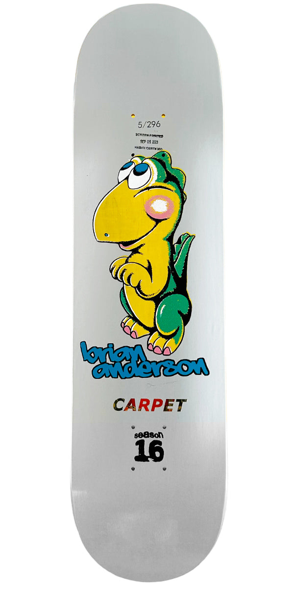 Carpet Company Brian Anderson Dino Skateboard Deck - 8.25