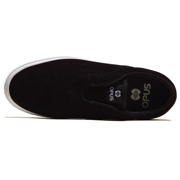 Opus Honey Slip Shoes - Black/White Suede
