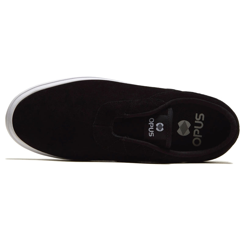 Opus Honey Slip Shoes - Black/White Suede