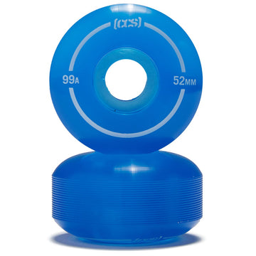 CCS Clear 99a Skateboard Wheels - Blue - 52mm