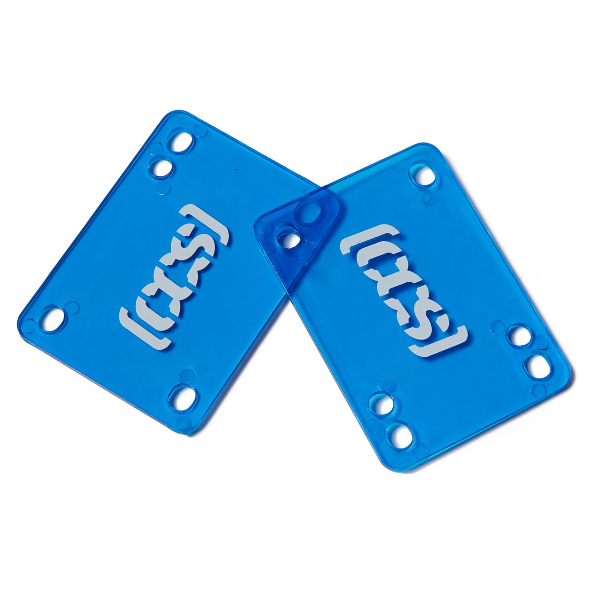 CCS Clear Skateboard Riser Pads - Blue image 1
