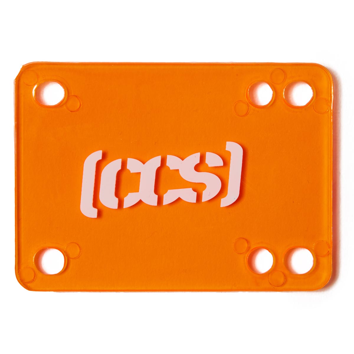 CCS Clear Skateboard Riser Pads - Orange - 1/8