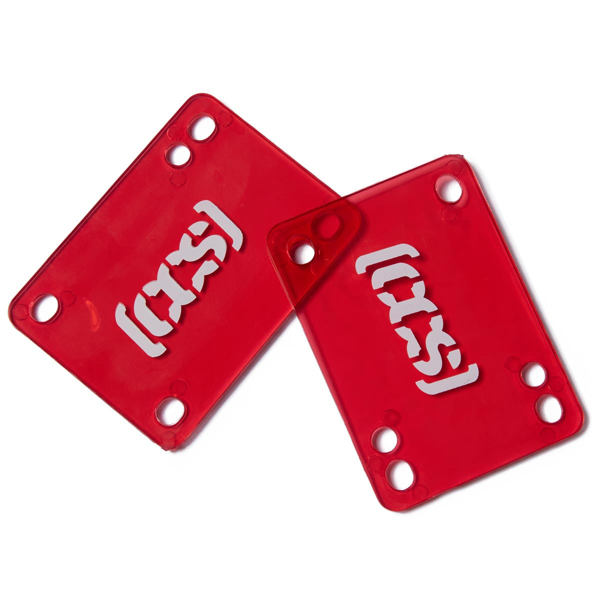 CCS Clear Skateboard Riser Pads - Red image 1