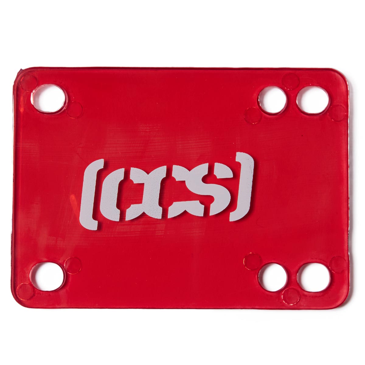 CCS Clear Skateboard Riser Pads - Red - 1/8