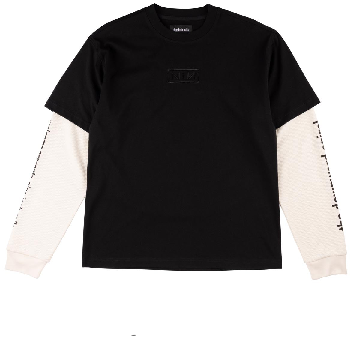 Welcome x Nine Inch Nails Heresy Layered Knit Shirt - Black/Bone image 1