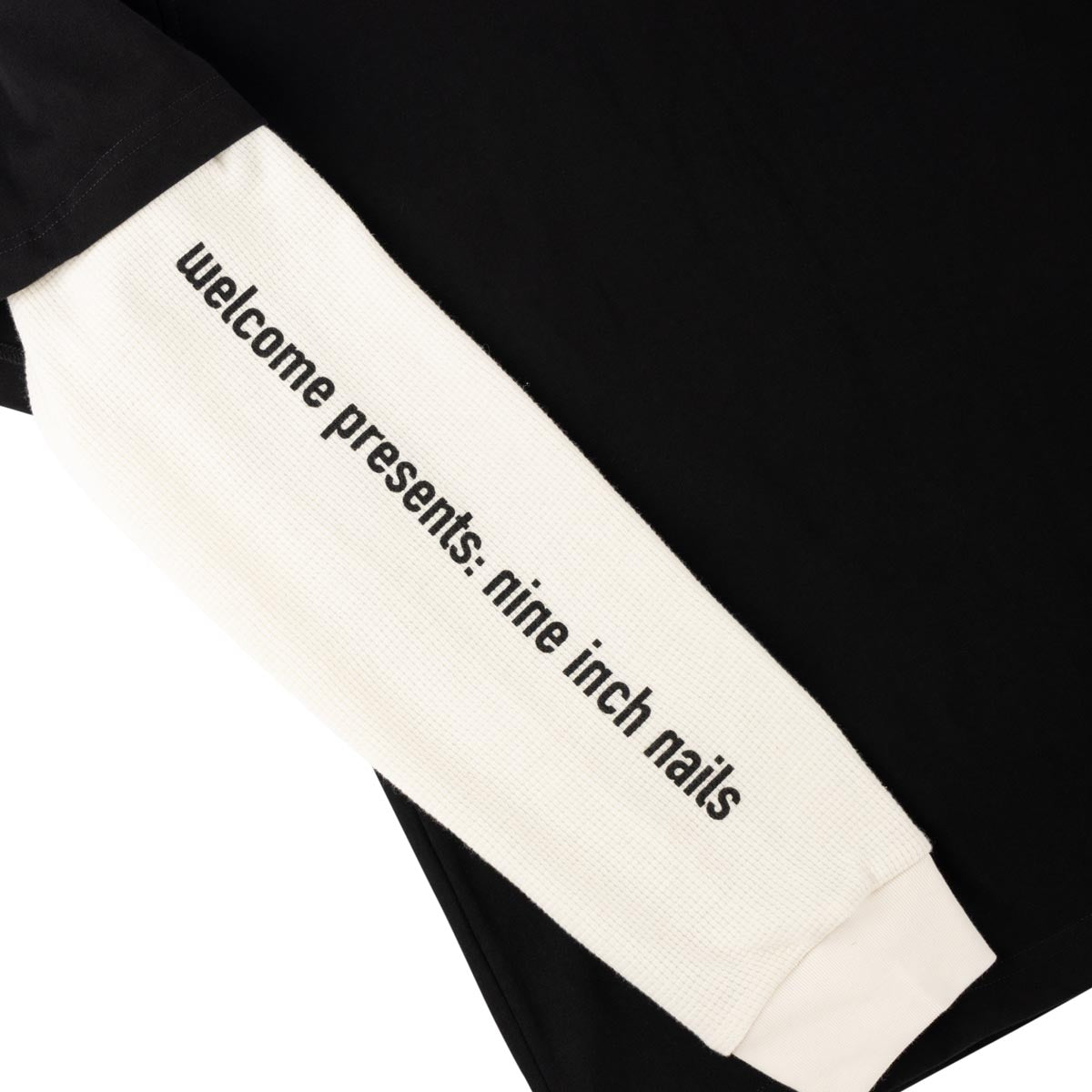 Welcome x Nine Inch Nails Heresy Layered Knit Shirt - Black/Bone image 3