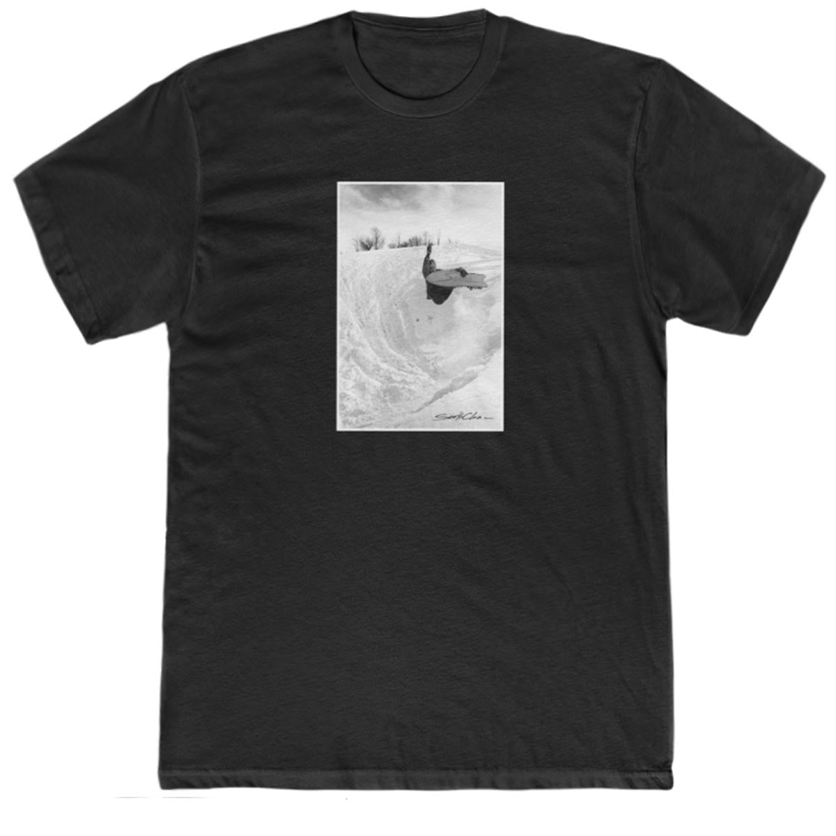 45RPM Vintage Snowboarding Scott Clum T-Shirt - Black image 1