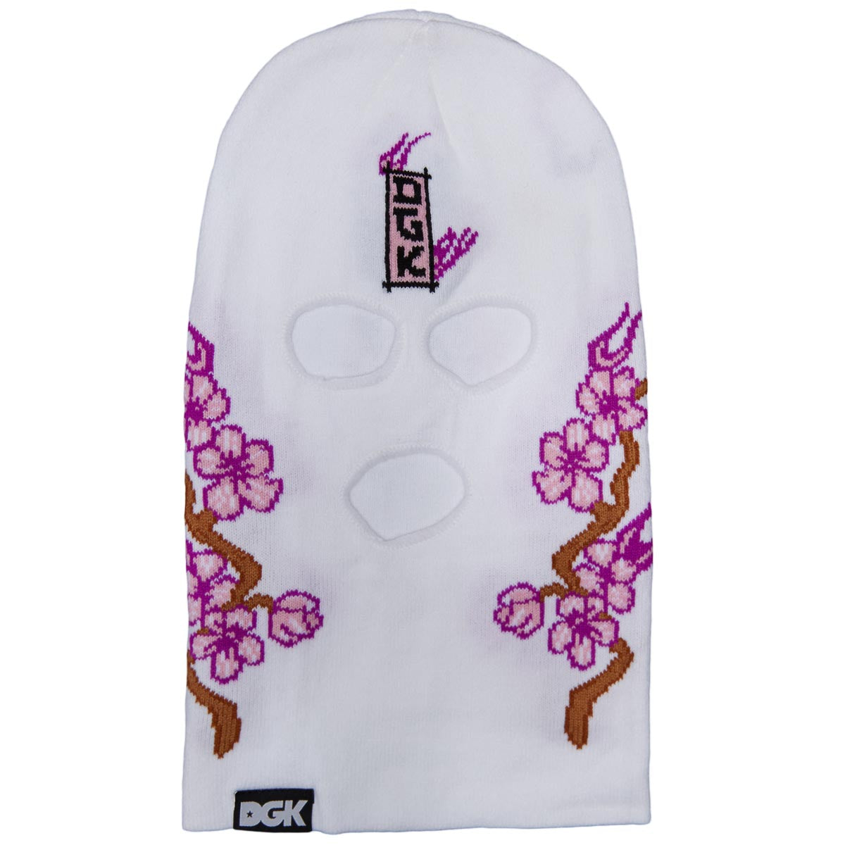 DGK Fire Blossom Ski Mask Beanie - White image 1