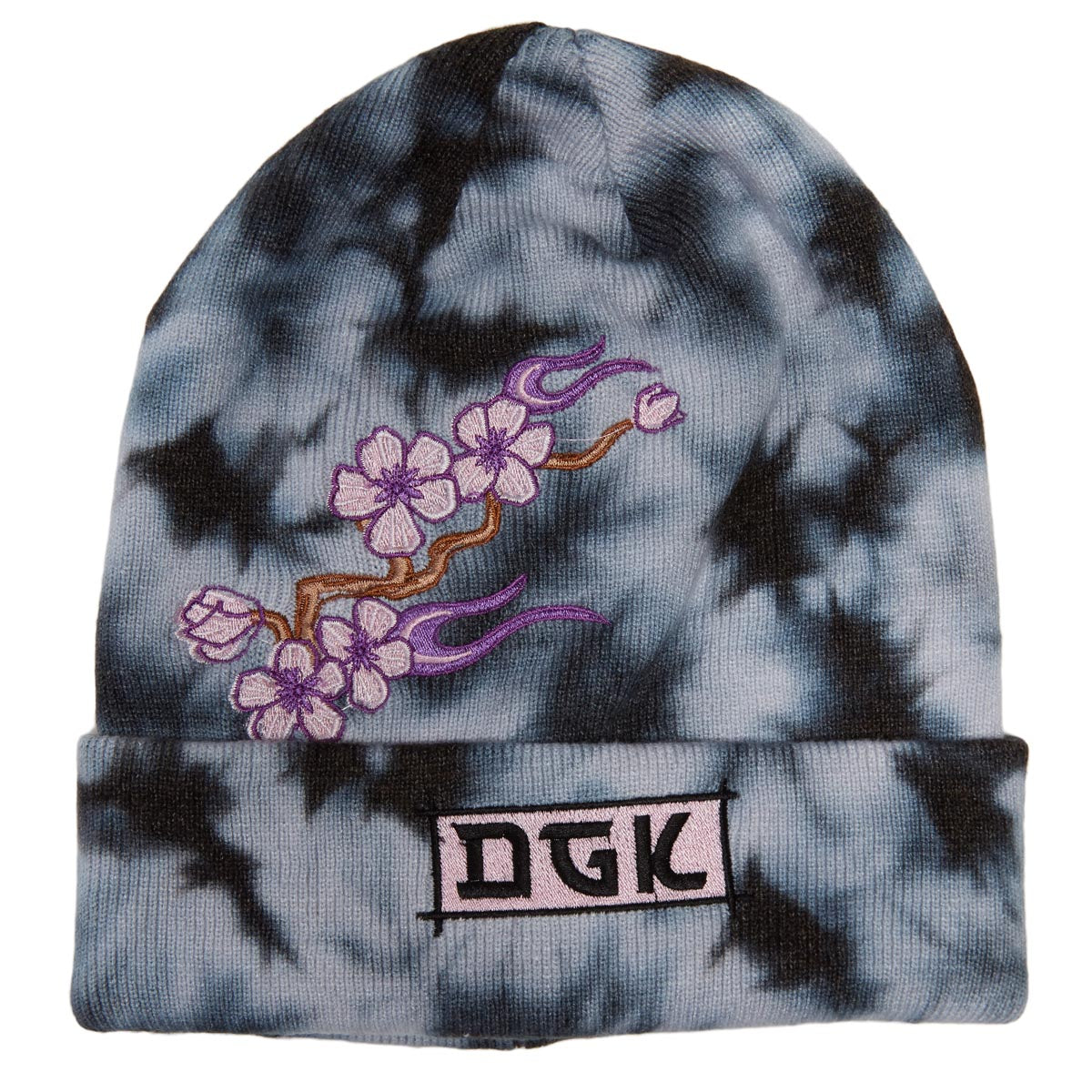 DGK Fire Blossom Beanie - Black Tie Dye image 1