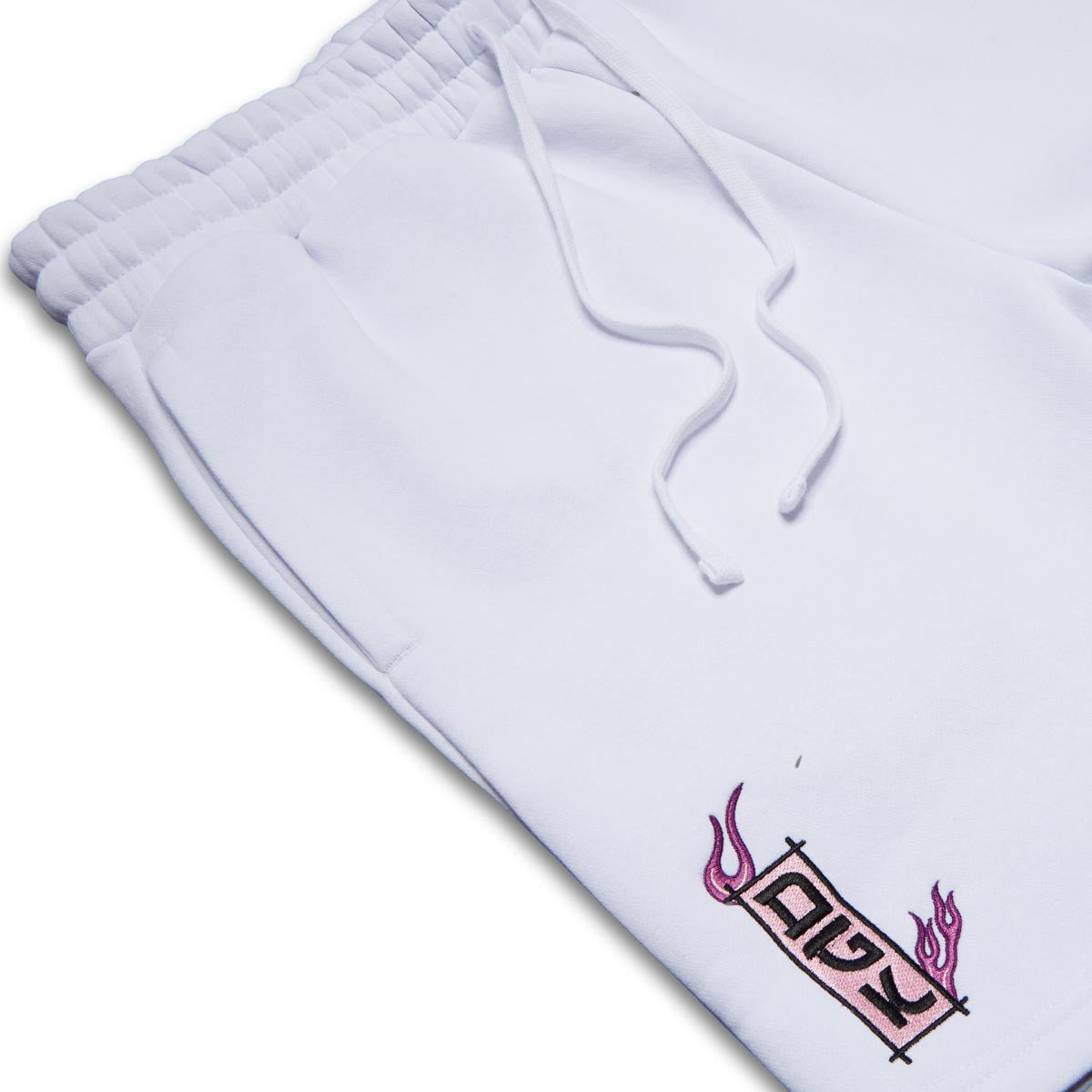 DGK Fire Blossom Fleece Shorts - White image 3