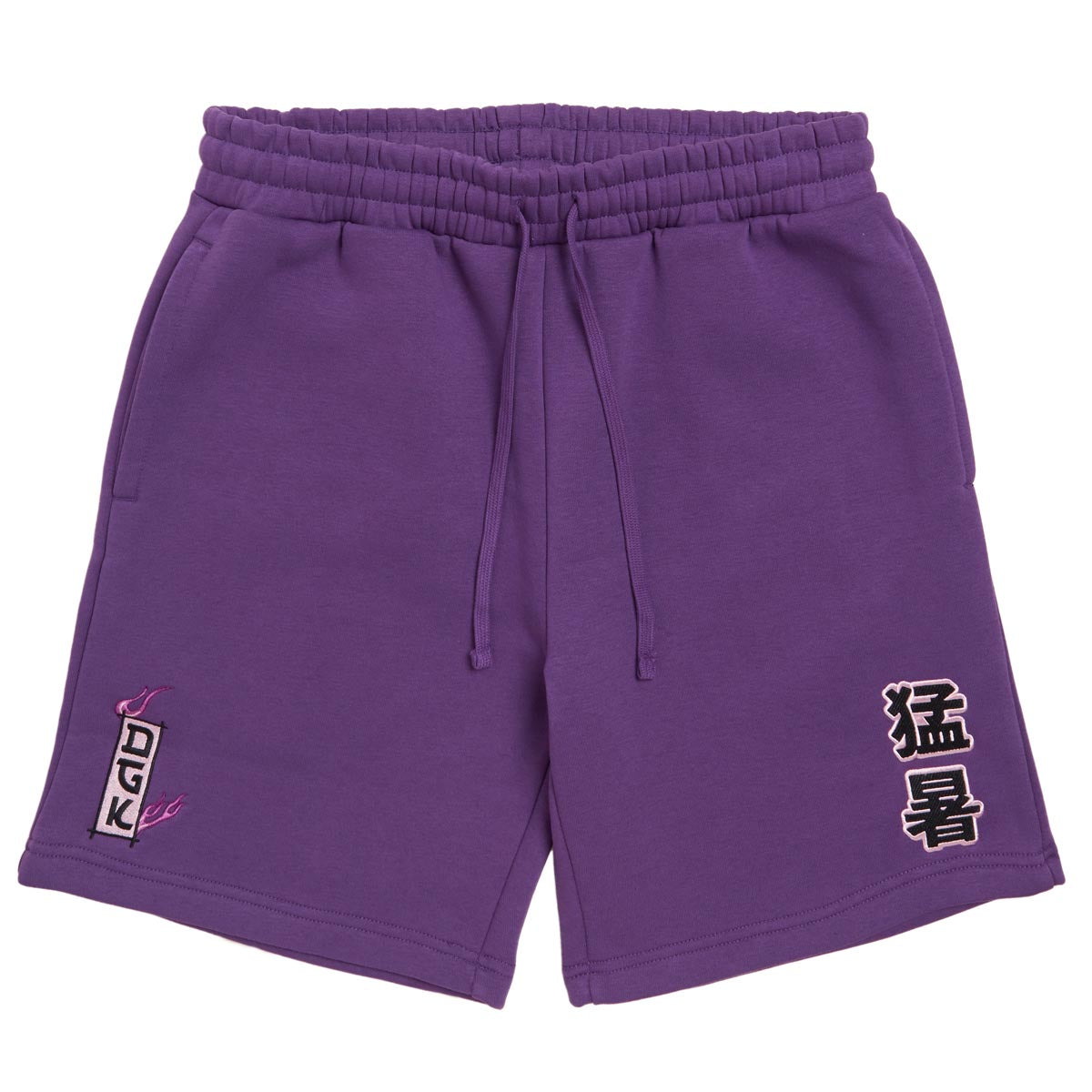 DGK Fire Blossom Fleece Shorts - Purple image 1