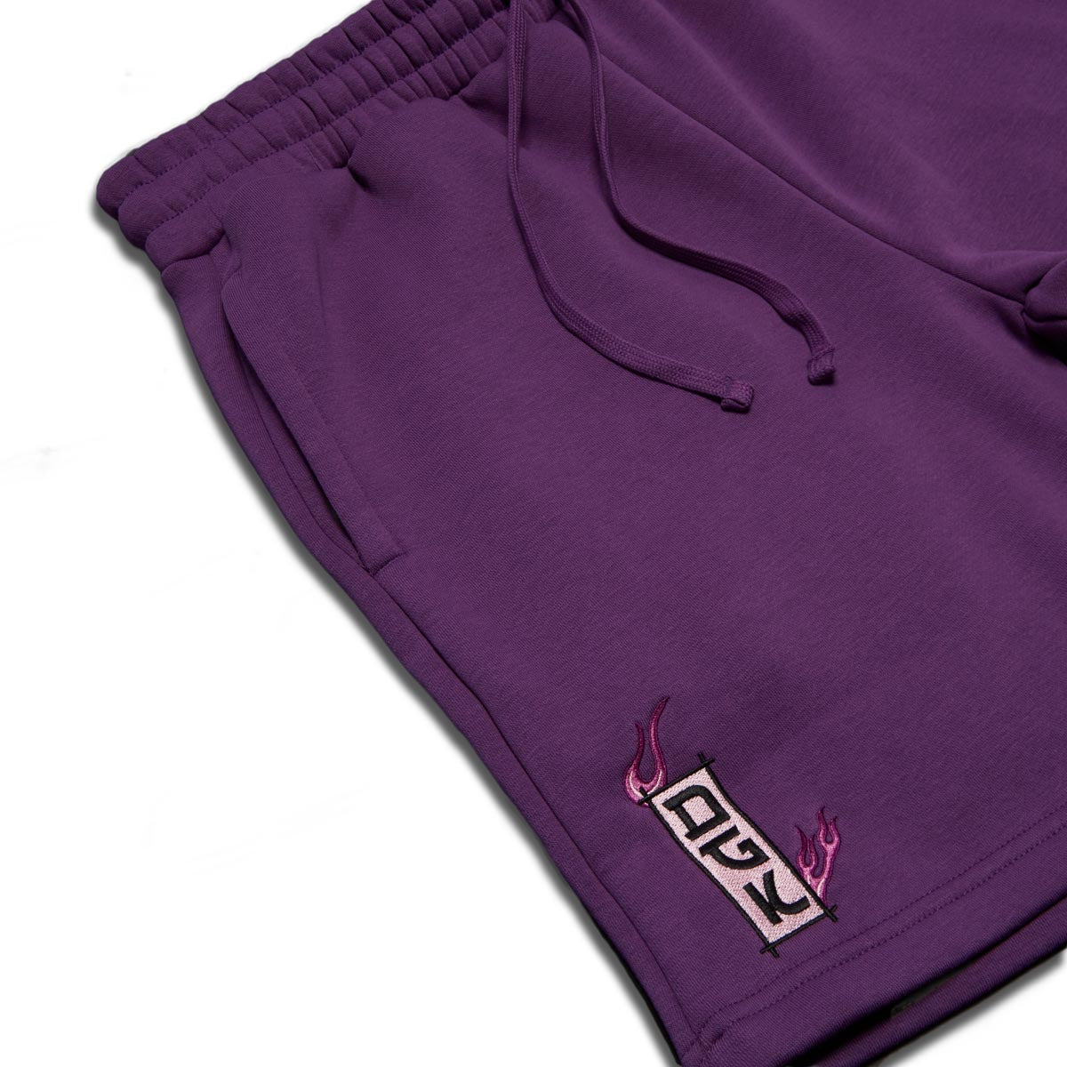 DGK Fire Blossom Fleece Shorts - Purple image 3