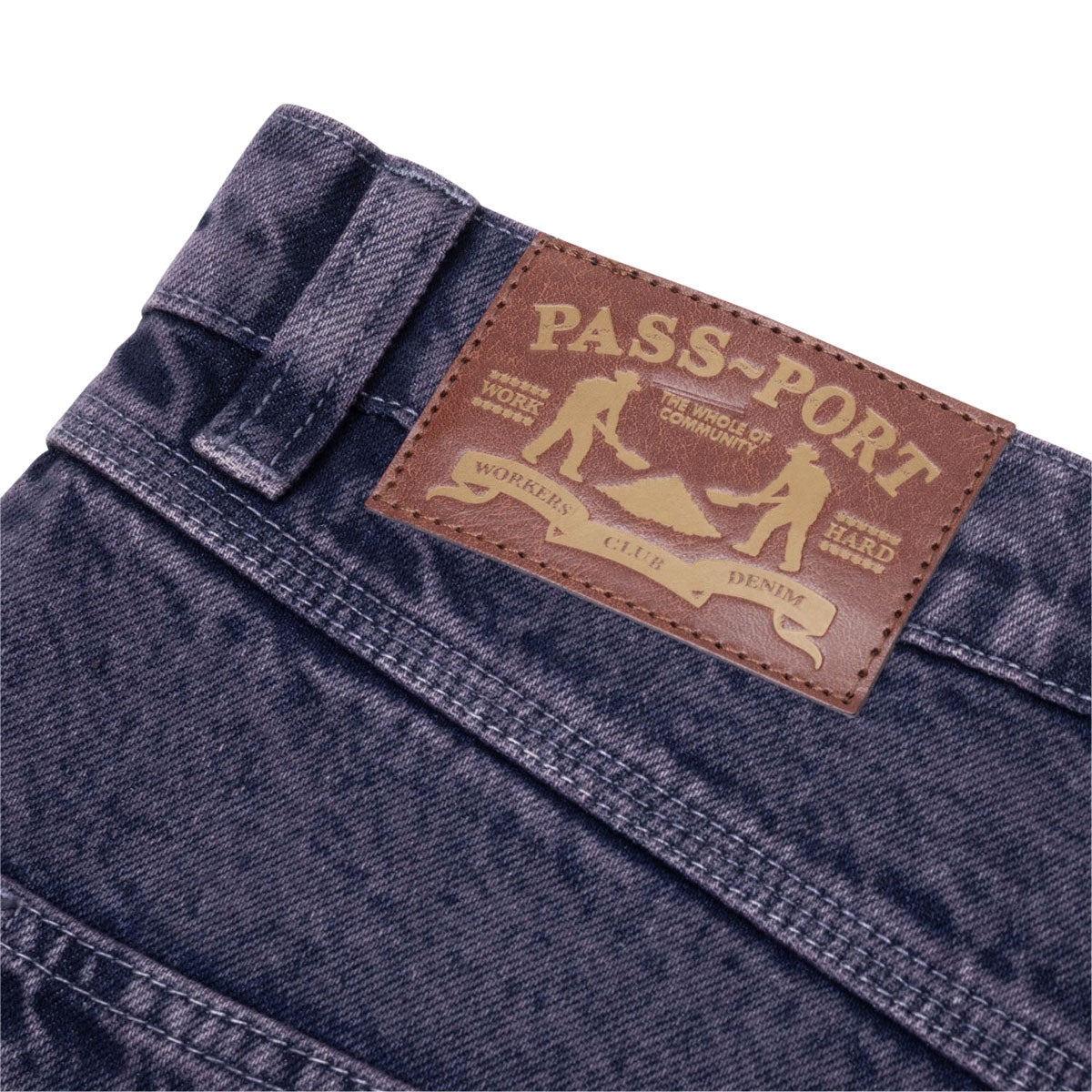 Passport Denim Workers Club Shorts - Purple Over-Dye image 4
